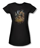 Battlestar Galactica - Distressed Poster Juniors T-Shirt In Black