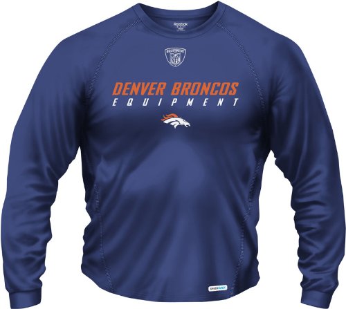 Denver Broncos Reebok Sideline EQT Performance Speedwick Long Sleeve T-Shirt