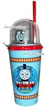 THOMAS TANK ENGINE BEAKER WITH STRAW AND SPINNING THOMAS TANK FIGUREIMAGE