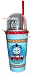 THOMAS TANK ENGINE BEAKER WITH STRAW AND SPINNING THOMAS TANK FIGURE_s-1