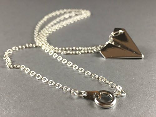 Silver Paper Airplane Charm Necklace