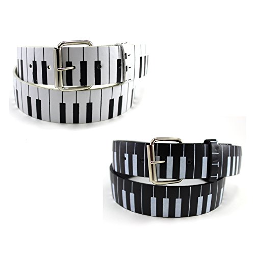 Enimay Printed Leather Belts Music Notes Piano Zebra Money (Many Styles Available)