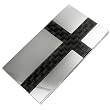 Stainless Steel Money Clip with Carbon Fiber Inlay
