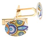 Beautiful cufflinks with genuine Art Deco period (1920's & 1930's) Venetian glass