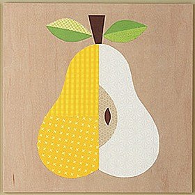 Printed Pear Canvas Wall Art - Pear Wall Art 26 x 26