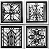 Frank Lloyd Wright Architecture Set of 4 Assorted Metal Insert Coasters
