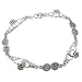 Sterling Silver Claddagh and Celtic Swirls Bracelet