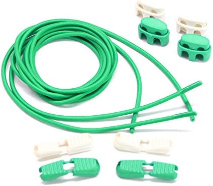 FastLace Shoe No-Tie Elastic Fast Laces with Lock Green