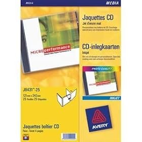 Avery Full Face CD/DVD Laser Labels Pack of 100