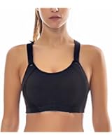 La Isla Women's High Impact Full Coverage Wire Free Lightly Padded Sports Bra