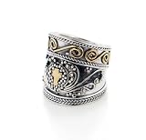 Sterling Silver Medieval Cross Armor Wide Ring (size 7,8,12,13,14)