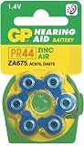 Electronics : GP ZA675 Blue Hearing Aid Batteries (Card of 6) PR44 A675