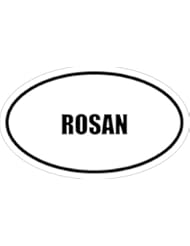 Home: 6" printed ROSAN name oval Euro style vinyl decal sticker - Beach Graphic Pros