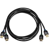 AmazonBasics High-Speed HDMI Cable 2-Pack - 6.5 Feet (2 Meters) Supports Ethernet, 3D, 4K and Audio Return