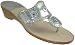 Jack Rogers Navajo Mid Wedge Women's Silver Metallic Thong Sandals