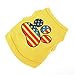 PanDaDa Pet Small Dog Footprint Pattern Vest Tops T-Shirt Yellow XX-Small