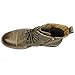 Ferro Aldo Mens HIGH Ankle Boots Military Combat Style LACE UP Zippered Shoes MFA-808561 / Brown