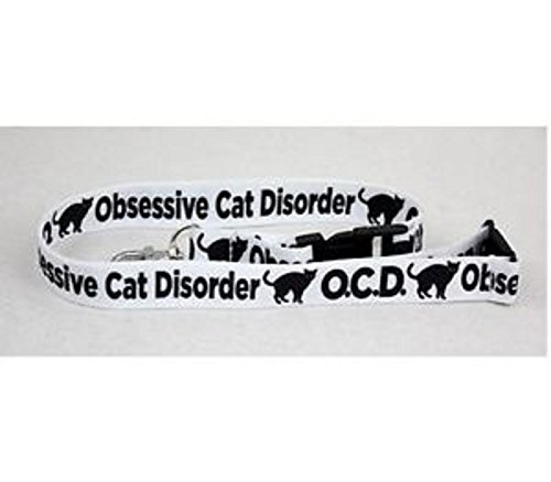 OCD: Obsessive Cat Disorder Design -Neck Lanyard Id-key Holder