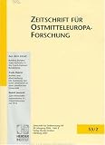 Zeitschrift fuer Ostmitteleuropa-Forschung