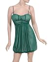 Spaghetti Strap Sparkle Dress (J8-9749) with Bubble Hem in Peach, Green, Wine and Ombre Grey