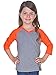Kavio! Little Girls 3-6X Sheer Jersey Contrast V Neck Raglan 3/4 Sleeve