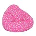 Elite's FUN PATTERNS Poly Cotton Twill PINK FLOWER BEAN BAG FABRIC SAMPLE
