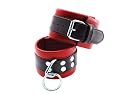 Heart 2 Heart Soft Leather Wrist Restraints, Red/Black