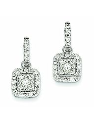 1.1 Carat 14K White Gold Diamond Earrings
