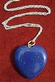 Blue Howlite Heart Pendant; 2cms across; on Silver Chain approx 40cms long - from Spiritual Gifts. Usually dispatched within 2 working days.