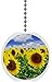 Sunflowers in Field Solid Ceramic Fan Pull
