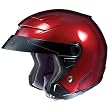 HJC Metallic Men's FS-3 Touring Motorcycle Helmet w/ Free B&F Heart Sticker Bundle - Wine