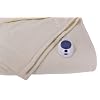 Soft Heat Luxury Micro-Fleece Low-Voltage Electric Heated Throw, Natural