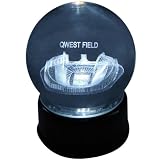 Seattle Seahawks Qwest Field Laser-Etched Musical Lit Crystal Ball
