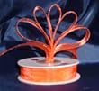 Sheer Organza Ribbon Mono Edge - 7/8" - 25 Yards (75 FT) - Orange