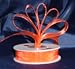 Sheer Organza Ribbon Mono Edge - 7/8" - 25 Yards (75 FT) - Orange
