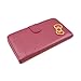 Euclid+- Rose Red Hello Kitty with Bow Knot Style Leather Case Cover for Samsung Galaxy S5 with Hello Kitty Style Cable Tie