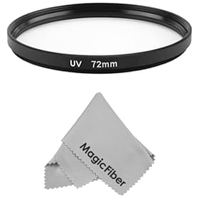 72MM UV Protector Filter + MagicFiber Microfiber Lens Cleaning Cloth