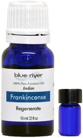 Frankincense (India) Essential Oil with Free Pocket Vial. 100% Pure, Undiluted. 10ML Blue River