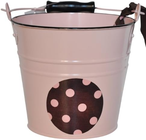 Retro Pink & Chocolate Polka Dot Baby Bucket