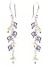 Sterling Silver Ear Wire with White Fresh Water title=