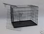 BestPet Black 30" Three-Door Suitcase Style Folding Metal Dog Crate with Metal Pan - 30"(l) x 21"(w) x 24"(h)
