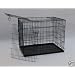 BestPet Black 30" Three-Door Suitcase Style Folding Metal Dog Crate with Metal Pan - 30"(l) x 21"(w) x 24"(h)