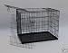 48" Three Doors Dog Pet Bed House Folding Metal Crate Cage Kennel with Free Divider,-1