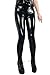 COCOLEGGINGS Womens Wet Look Strappy Faux Leather Punk Leggings High Waist Pants