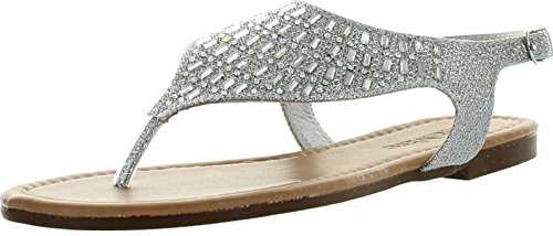 Women's Flat Rhinestone Thong Sandal