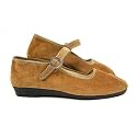 Samt-Ballerina CHINA FLAT camel