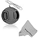 Center Pinch Lens Cap w/ Leash for CANON PowerShot SX40 HS SX30 SX20 SX10 (SX30 SX20)IS Cameras + Premium MagicFiber Microfiber Cleaning Cloth