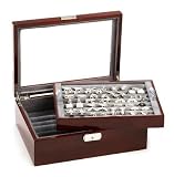 Large Mahogany Cufflinks Box