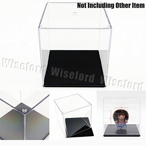 Acrylic Display Case/Box (3.9x3.9x3.9?Inches) Cube Perspex Dustproof ShowCase For Figures Baseball