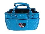 TGA Glossy Bright Blue Heart Ice Skating Bag Tennis Gym and Ballet Girls Athletic Bag